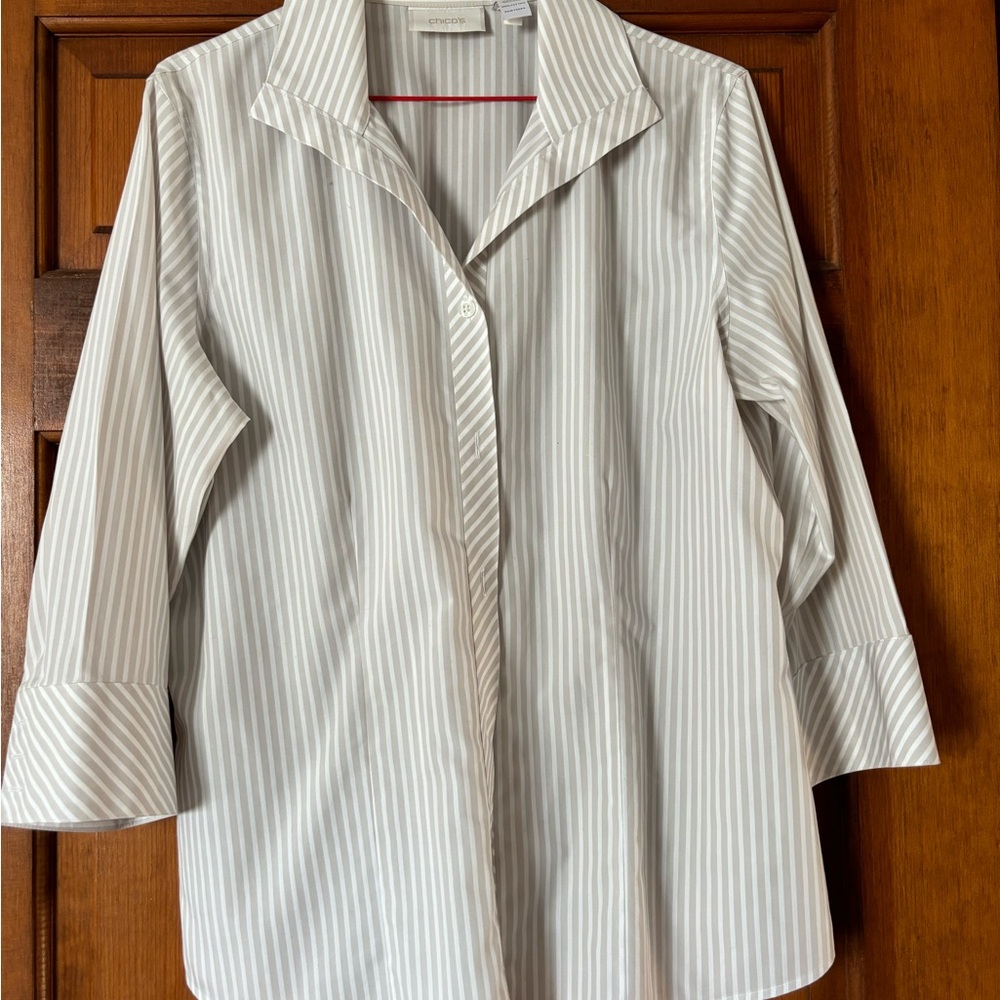Chicos striped blouse.